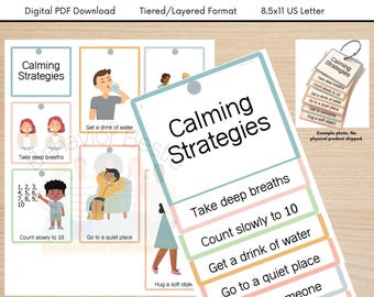 Calming Strategy Cards: Portable Coping Skills (Digital Download)