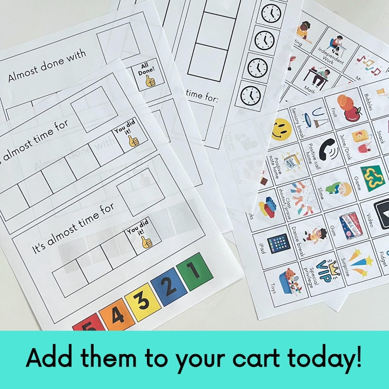 Visual Countdown Boards | Visual Supports for Transitions, Waiting, and ...