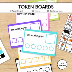 Digital Token Board Bundle | Sticker Chart Bundle | Behavior Chart Bundle | Digital Reward Chart | Simple Token Board