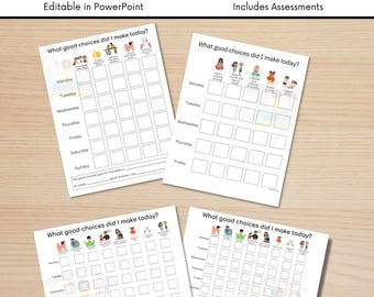 Classroom Behavior Chart: Positive Choices Checklist (PDF & PPT)