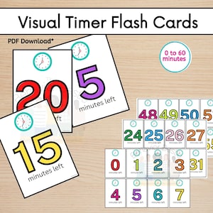Flashcards visuele timer aftellen | Visuele timerkaarten | Aftelkaarten | Overgangskaarten | Gedragsvisuals