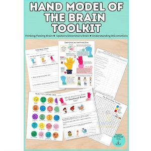 Handmodell des Gehirns Poster, Aktivitäten und Arbeitsblätter | Kinderaktivitäten zur emotionalen Regulierung (PDF)