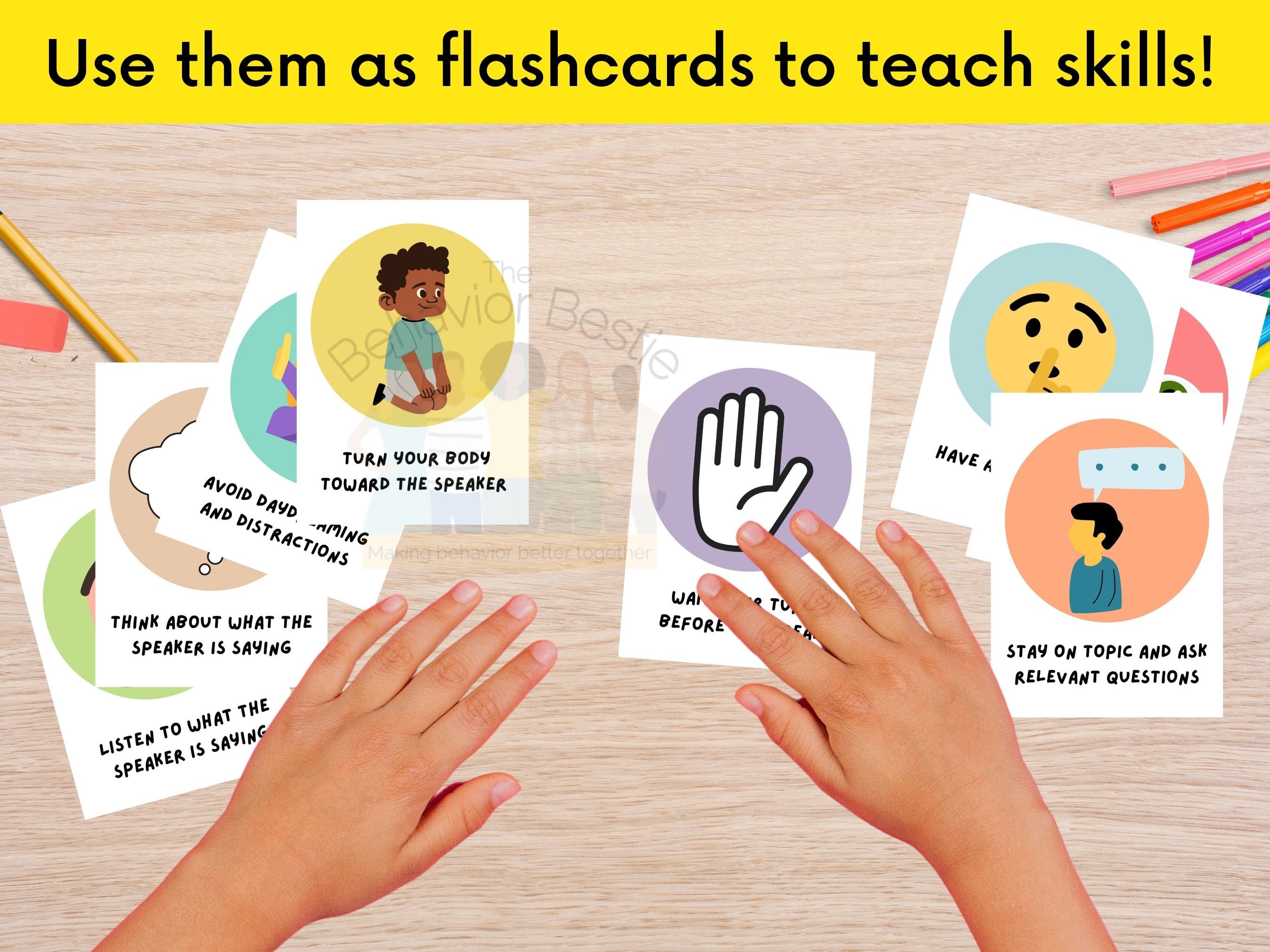 Active Listening Skills Poster Classroom Bulletin Board Digital