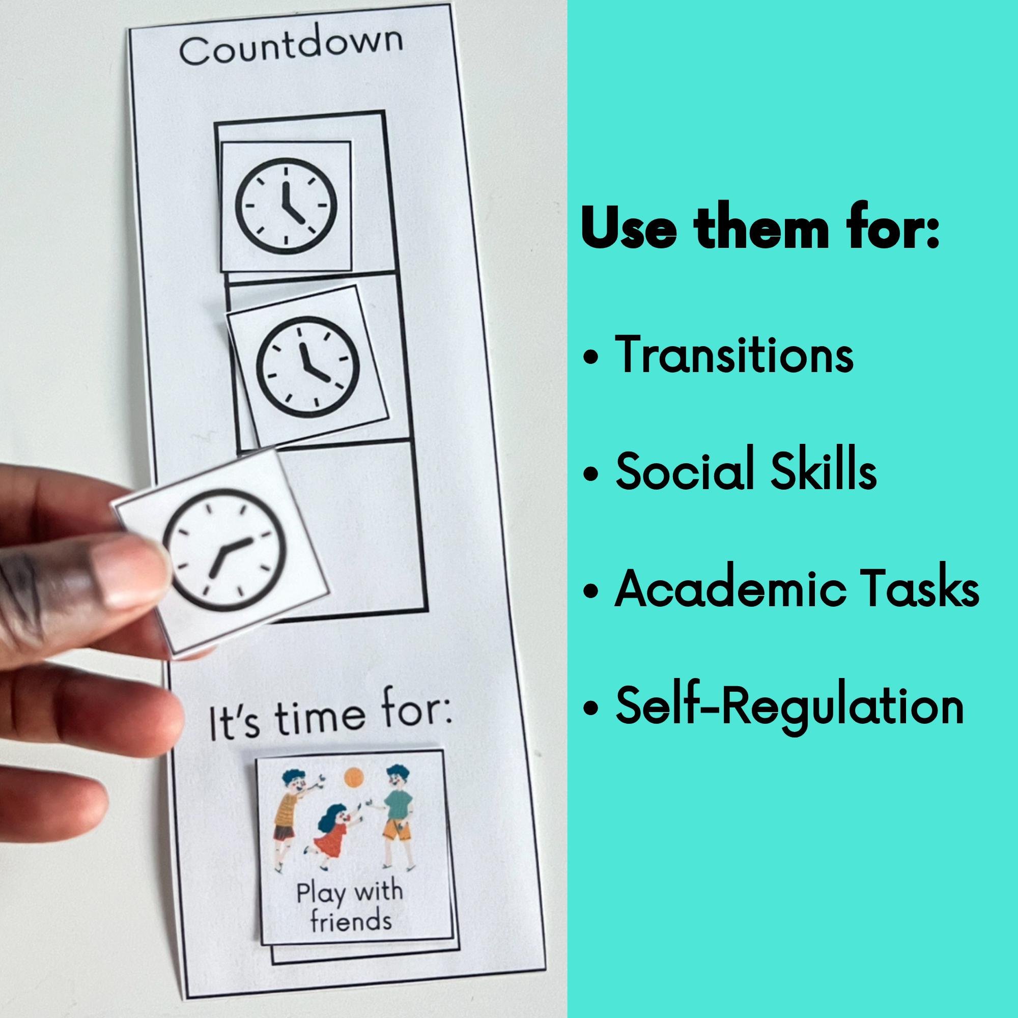 Visual Countdown Boards | Visual Supports for Transitions, Waiting, and ...