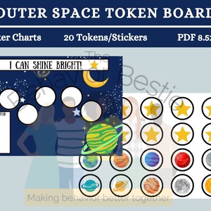 Outer Space Token Board | Astronaut Reward Chart | Space Reward Chart ...