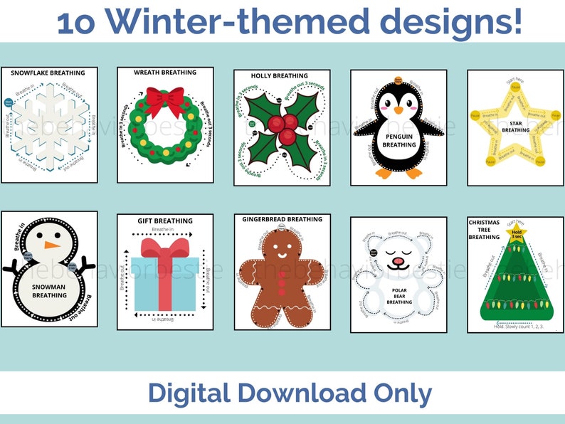 Mindfulness Breathing Cards Mindfulness Breathing Activity DIGITAL