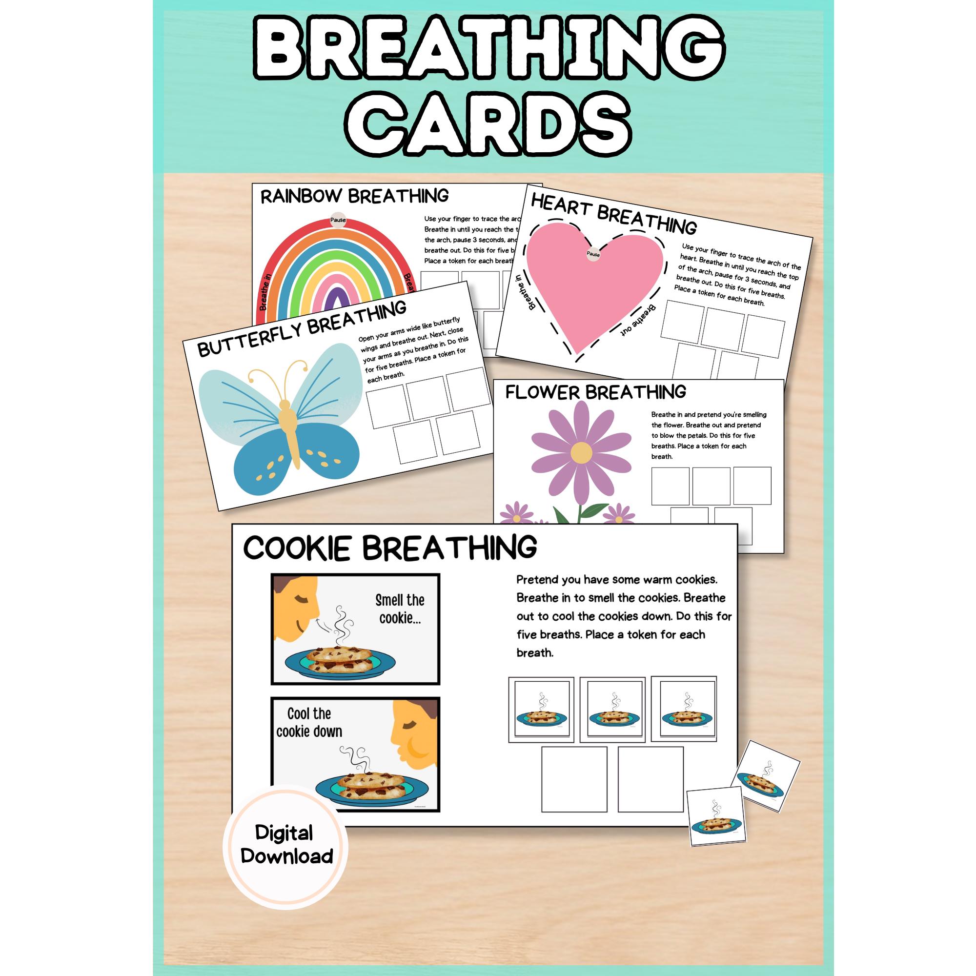 Breathing Exercise Cards for Kids: Calming & Coping Tools (PDF) - Etsy