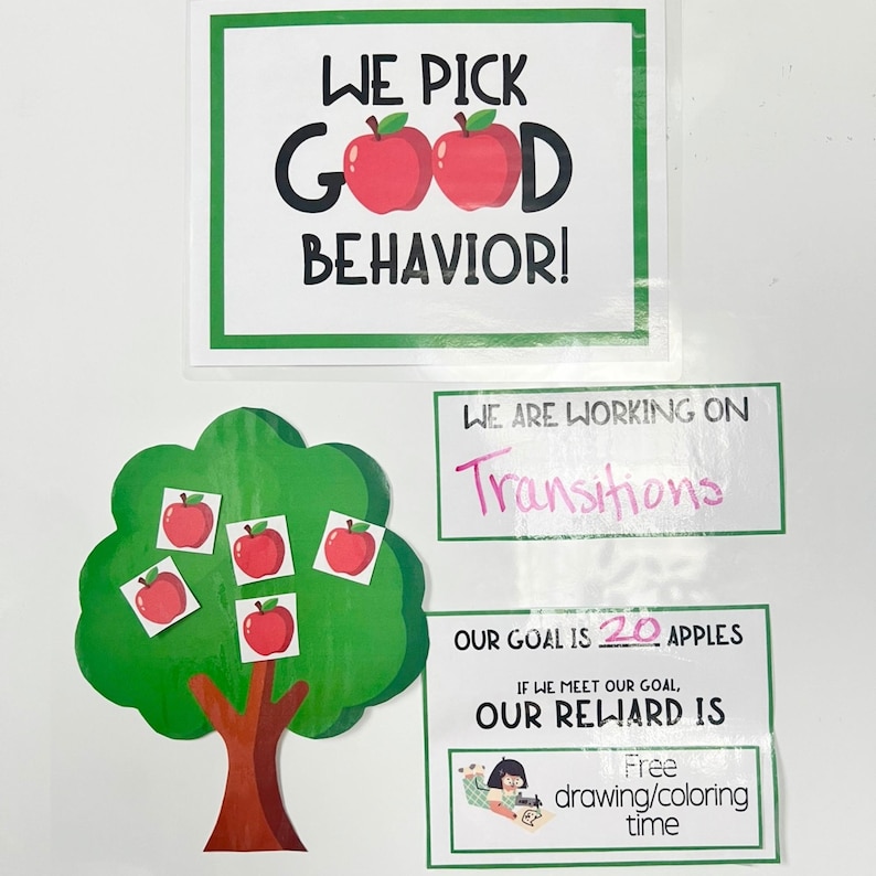 Apple Tree Class Reward System: Positive Behavior Chart (PDF) - Etsy