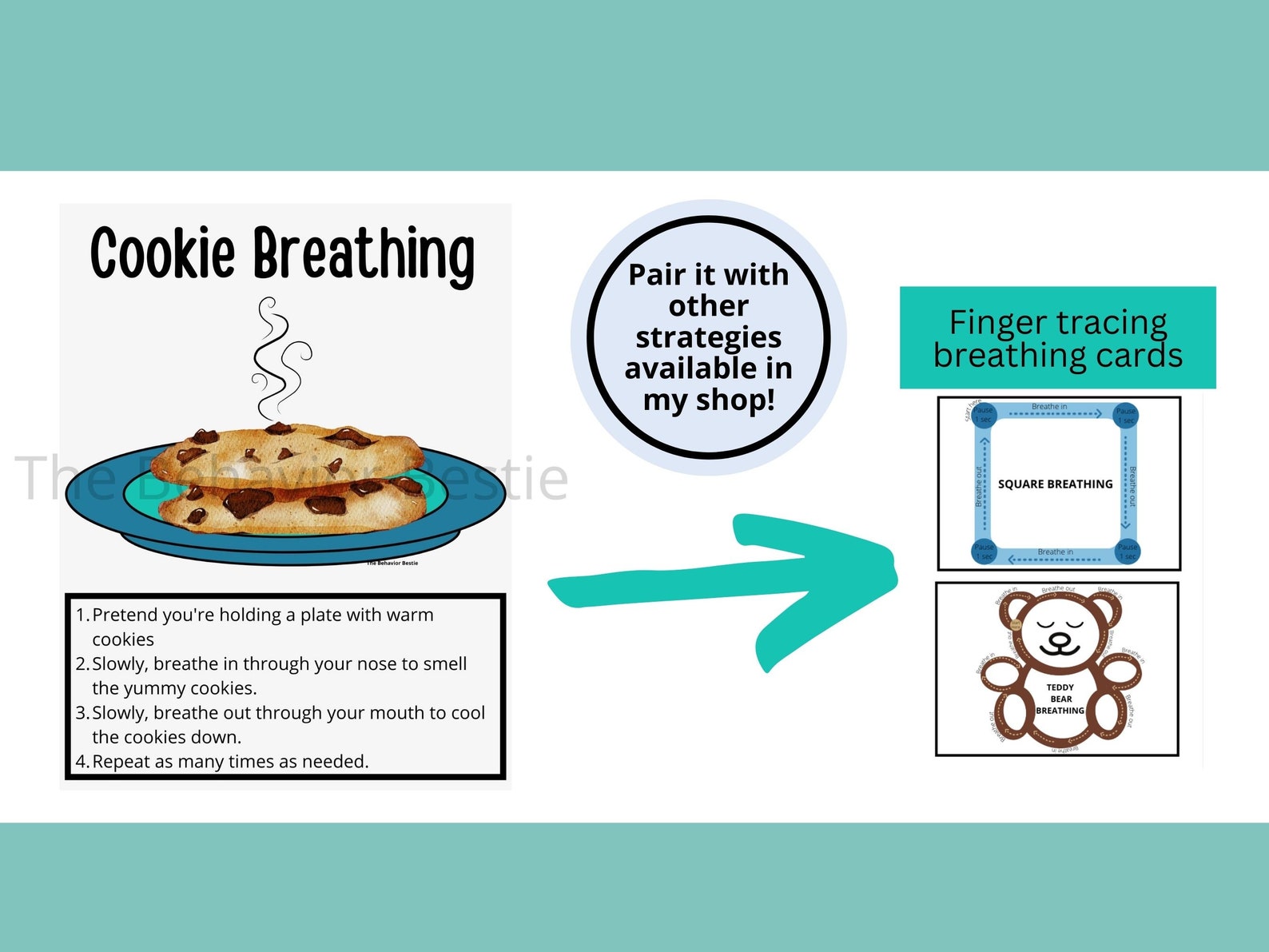Cookie Breathing Strategy Coping Skills Breathing Visual for Kids Calming Strategy for Kids