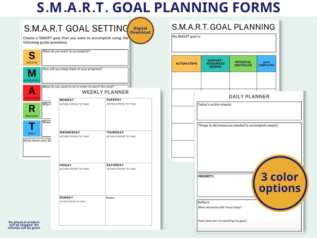 SMART Goals Sheet SMART Goal Template SMART Goal Planning Form SMART Goals Sheet SMART Goal Template SMART Goal Planning Form
