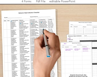 ABC Behavior Data Collection Forms: FBA Assessment (Digital Download)
