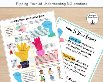 Emotional Regulation Brain Poster: Hand Model, Feelings Check-In (PDF)