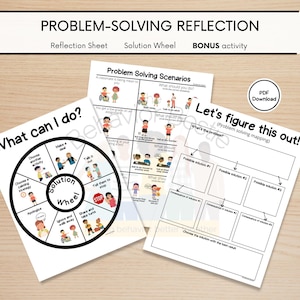 Problem Solving Reflection Sheet | Problem Solving Skills | Problem Solving Worksheet | Problem Solving Scenarios |
