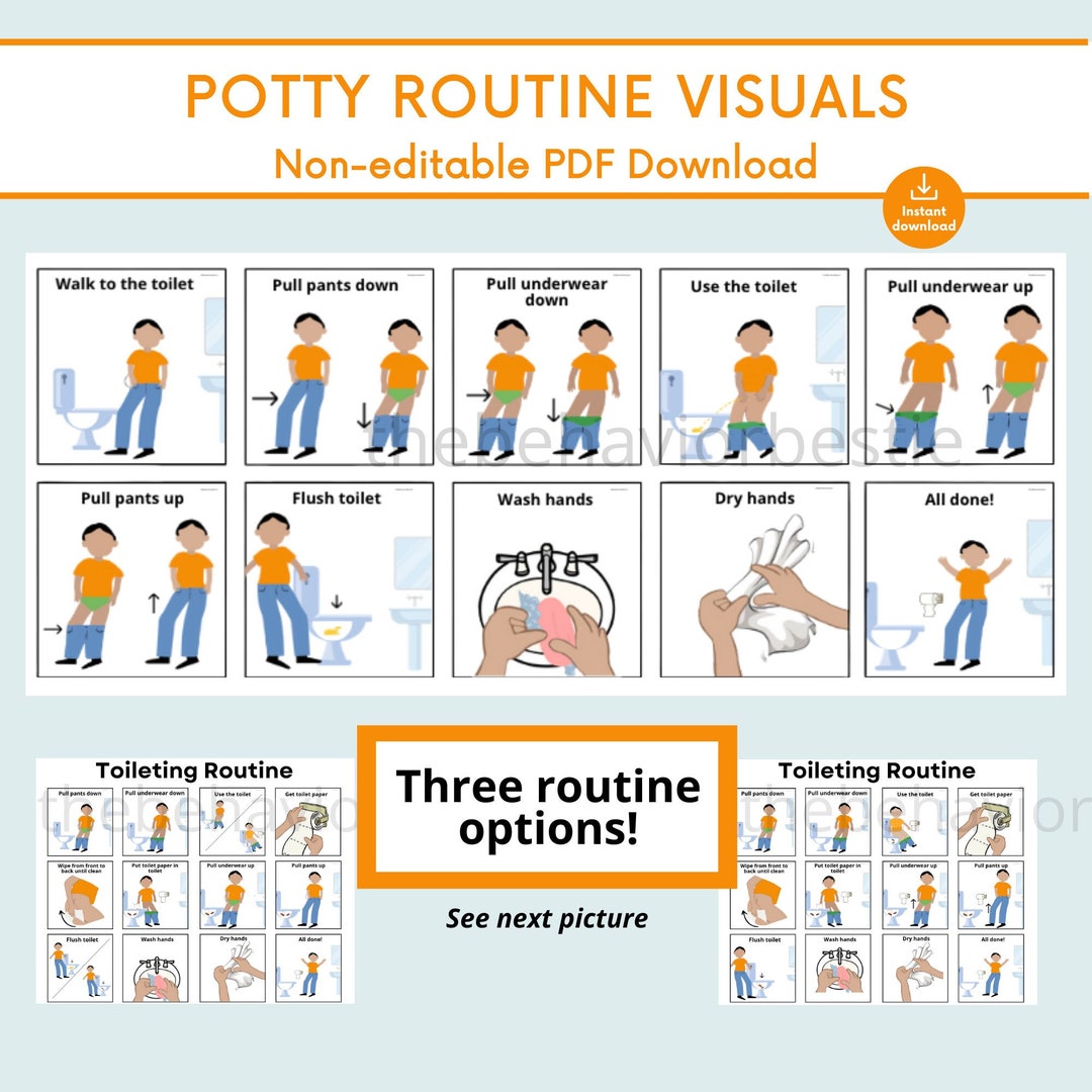 DIGITAL Bathroom Visual Visual Toileting Routine Bathroom Visual