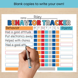 Editable Kids Behavior Chart: Reward Tracker (Digital Download) image 10
