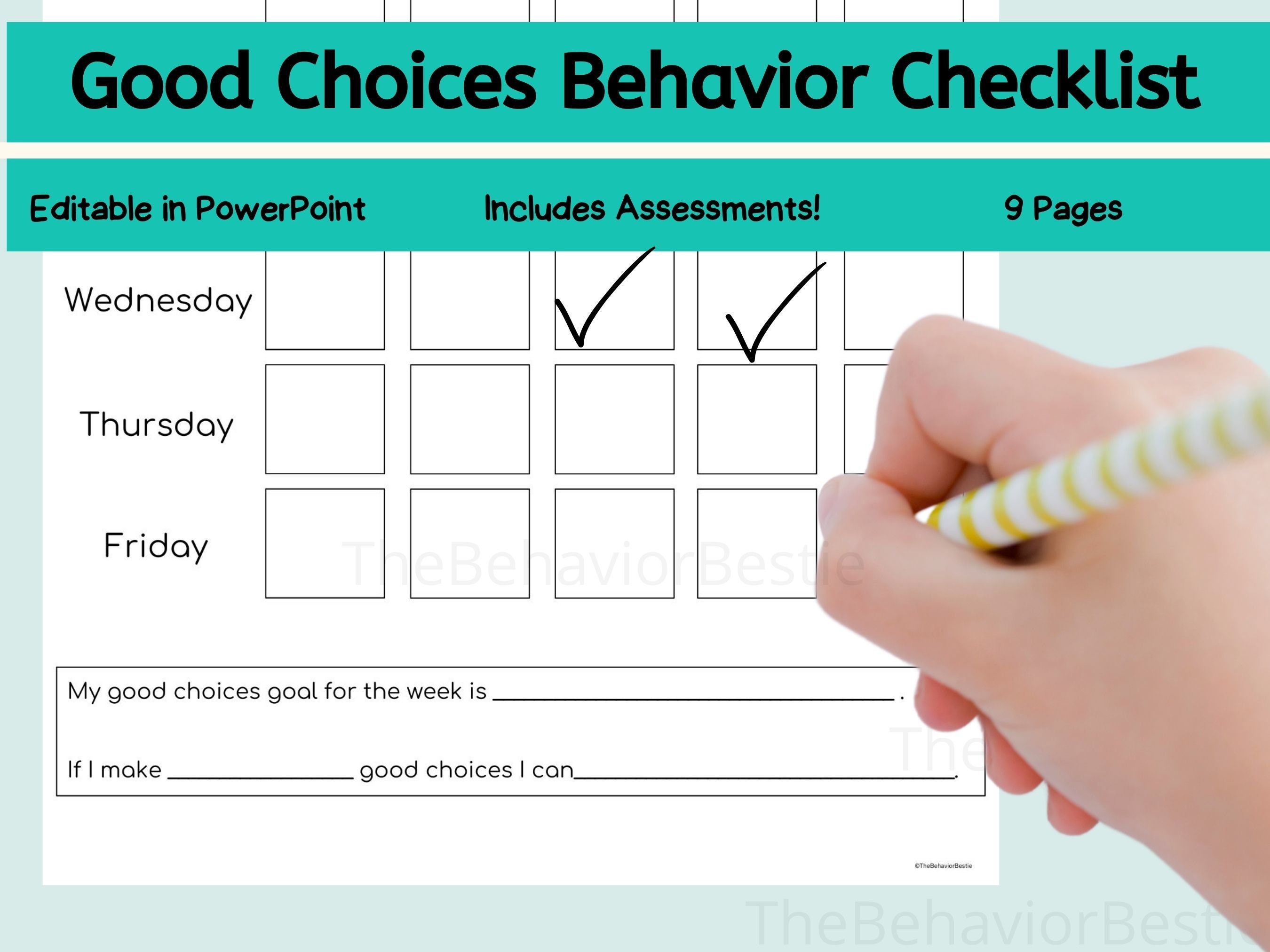 Good Behavior Chart Good Choices Chart Positive Behavior - Etsy