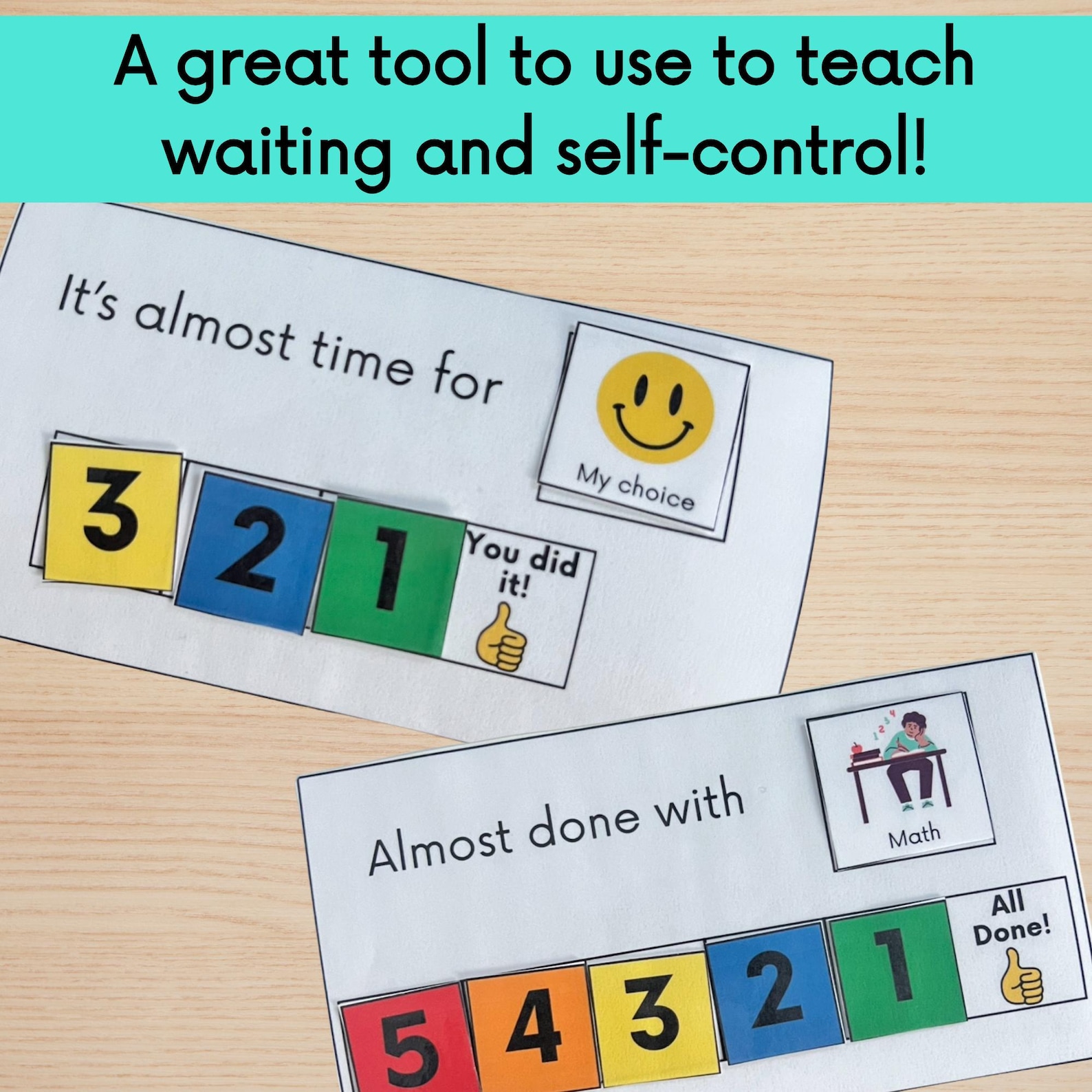 Task Chunking Visual Support Visual Countdown Boards | Visual Supports for Transitions, Waiting, and ...