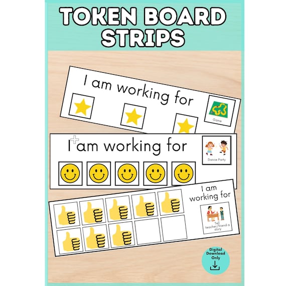 Printable Token Board: Kids Reward Chart, ABA Therapy (Digital Download)