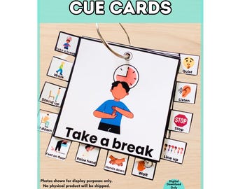 Tarjetas con pestañas para indicaciones de comportamiento: Apoyo visual para el autismo (PDF)
