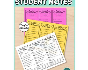 Proud of You Tickets: Positive Behavior Notes (PDF Download)