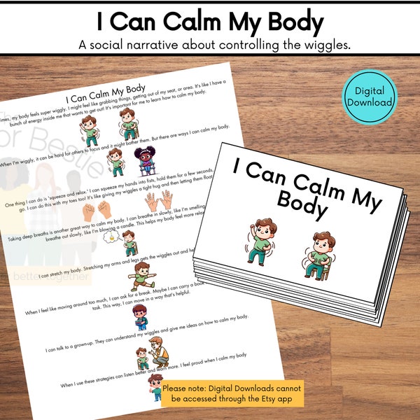 I Can Calm My Body, Social Skills Story for Kids