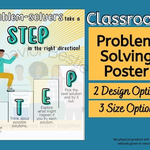 Problem-Solving Classroom Poster: Visual Strategies (Digital Download)