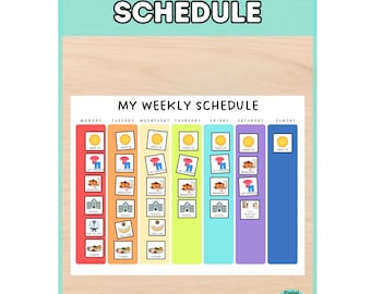 Kid's Visual Weekly Schedule: 400+ Icons, Autism & ADHD Friendly (Digital Download)
