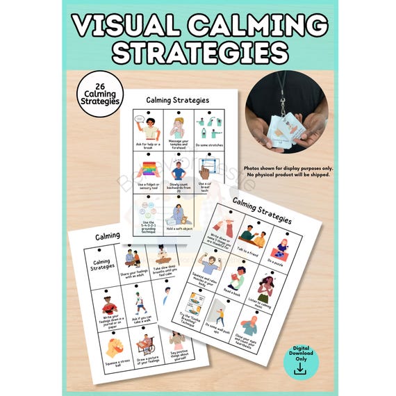 Calming Strategies Key Ring: Coping Skills Cards for Kids (Digital Download)
