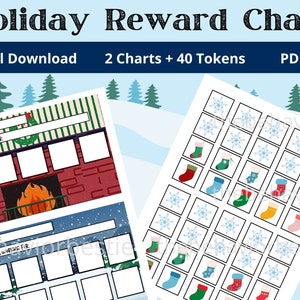 Winter Holiday Reward Chart: Christmas Token Board (PDF File)