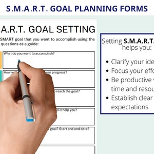 SMART Goals Sheet | SMART Goal Template | SMART Goal Planning Form ...
