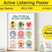 Active Listening Benefits Guide Poster, Key Advantages of Better ...