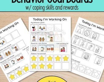 Visuelles Verhalten Token Board: Belohnungstabelle für Klassenzimmer & Zuhause (PDF herunterladbar druckbar)