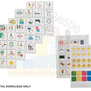 First Then Board, Autism Visual Schedule With Token Board With Reward ...