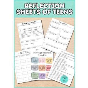 Teen Behavior Reflection Forms: SEL Think Sheets (Digital Download)