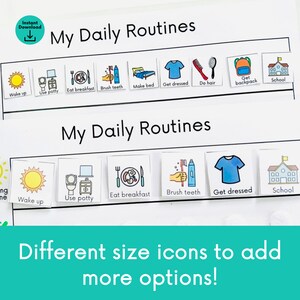 Kids Daily Routine Chart: Visual Schedule With Icons (digital Download ...