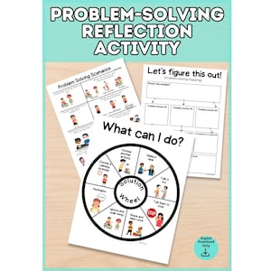 Problem Solving Reflection Sheet: Scenarios & Solution Wheel (PDF Download)