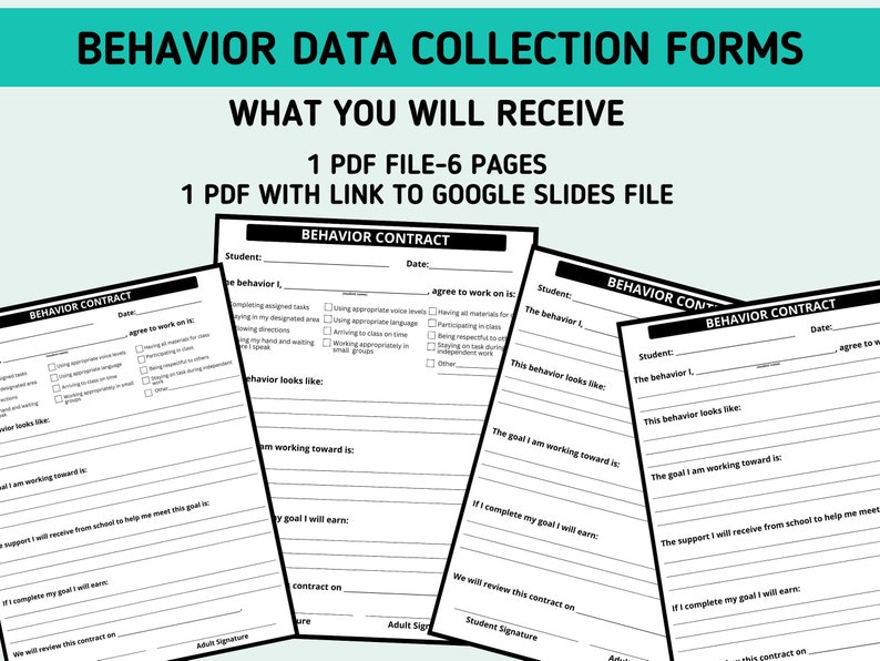 Behavior contract classroom behavior contract child etsy