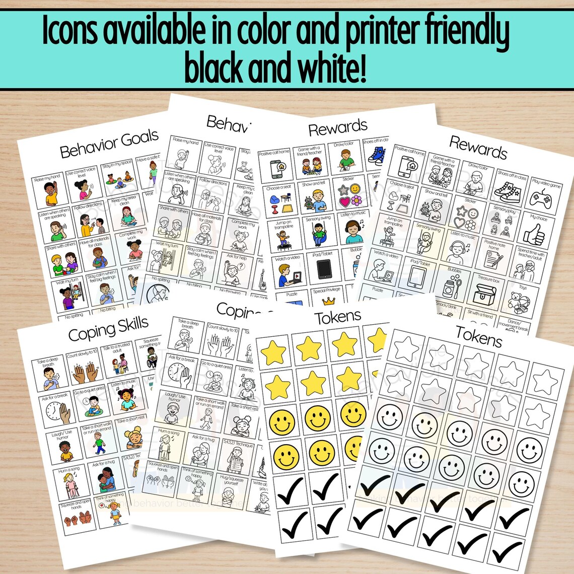 Visual Behavior Token Board: Classroom & Home Reward Chart (PDF ...