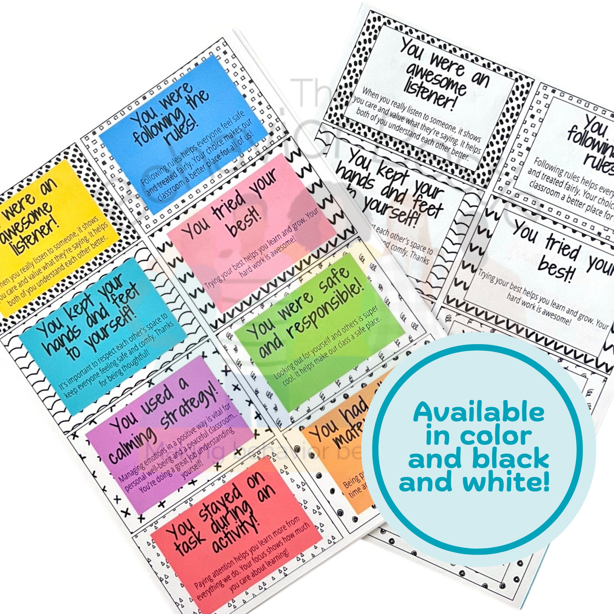 Positive Praise Cards for Students: Classroom Management (digital ...