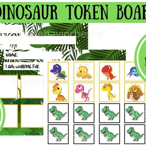 Dinosaur Token Board/Dinosaur Reward Chart/Printable Token Board/Dinosaur Chore Chart/Dinosaur Behavior Chart