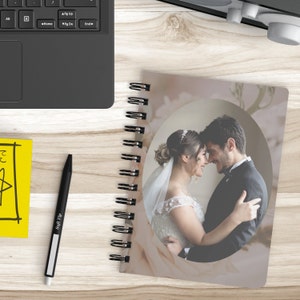 Custom Photo Notebook- Spiralbound Journal Personalized with your Photo or Design/ Add Text Notebook. Home/ Office/ School Supplies