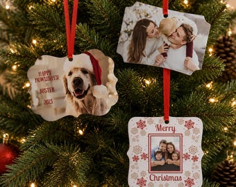 Custom Photo Ornament for Seasonal Holiday Decoration and Gift Giving