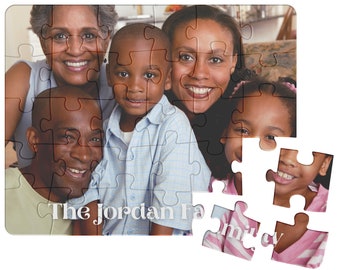 Personalized Photo Jigsaw Puzzle, Custom Family Gift