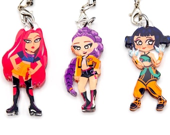 Set de llaveros acrílicos HUNTR/X Girls - Adornos Kpop para fans