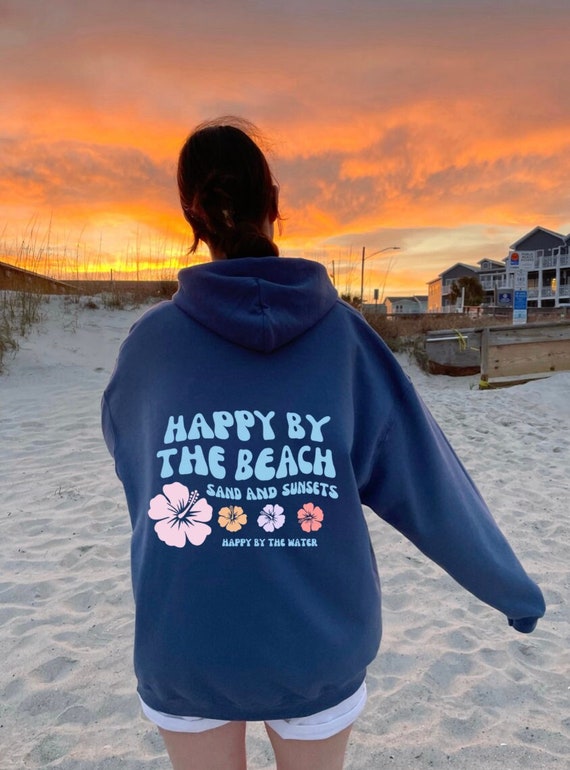 Happy by the Water Sweatshirt, Beach Sweatshirts, Trendy Beach