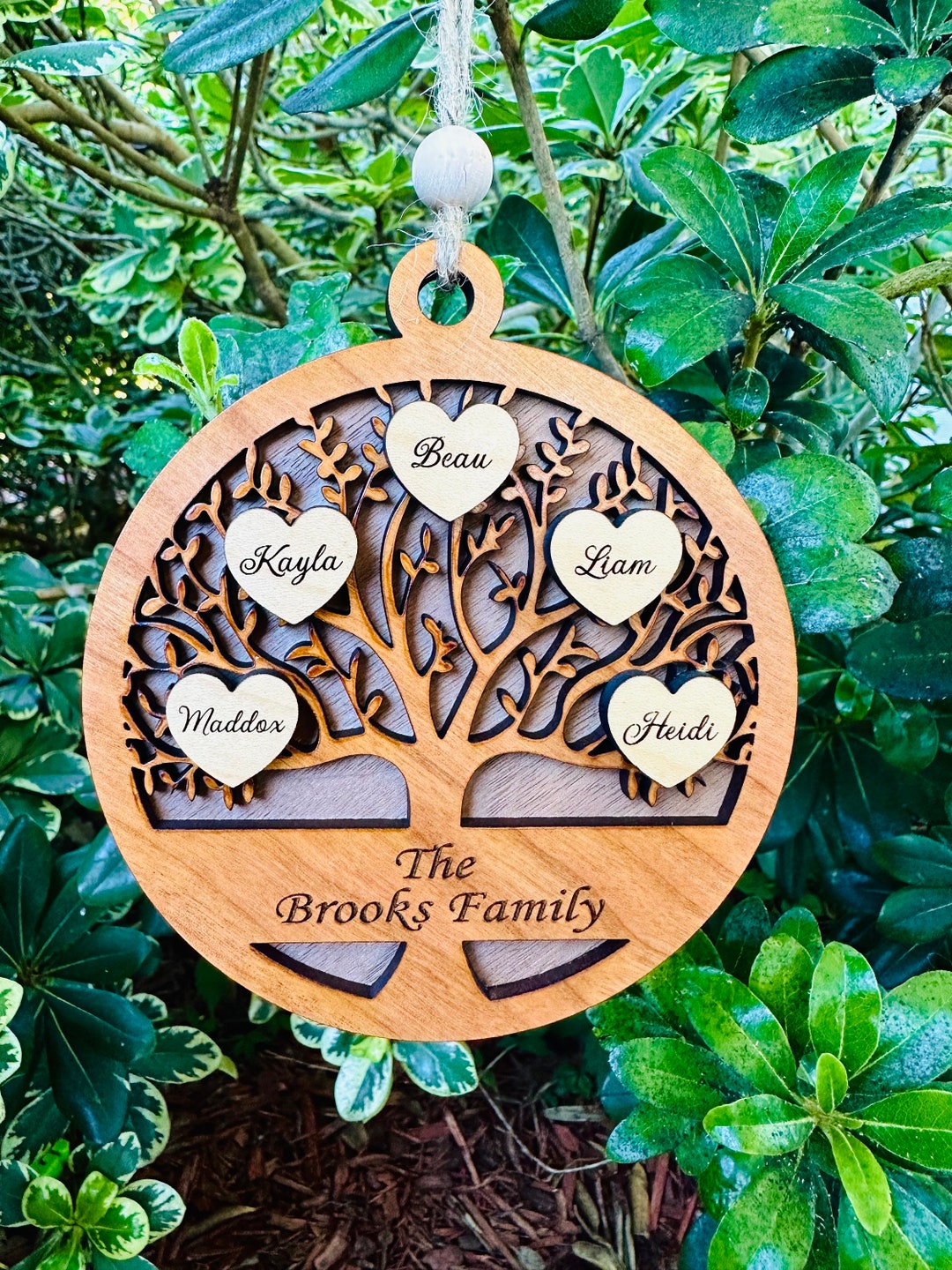 Personalized Family Tree Ornament Etsy