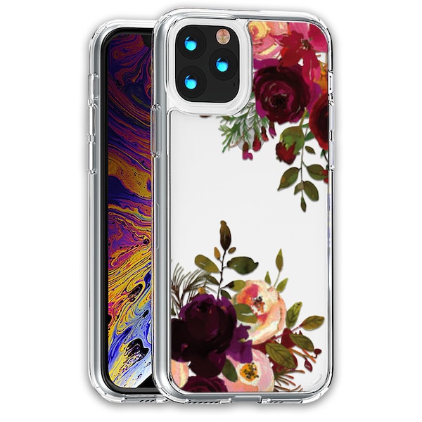 Roses Galaxy S21 Ultra Case iPhone 13 Pro Max Case Flowers Clear Case iPhone 12 Pro Max Case Acrylic Case iPhone 11 Galaxy Note 20 Case