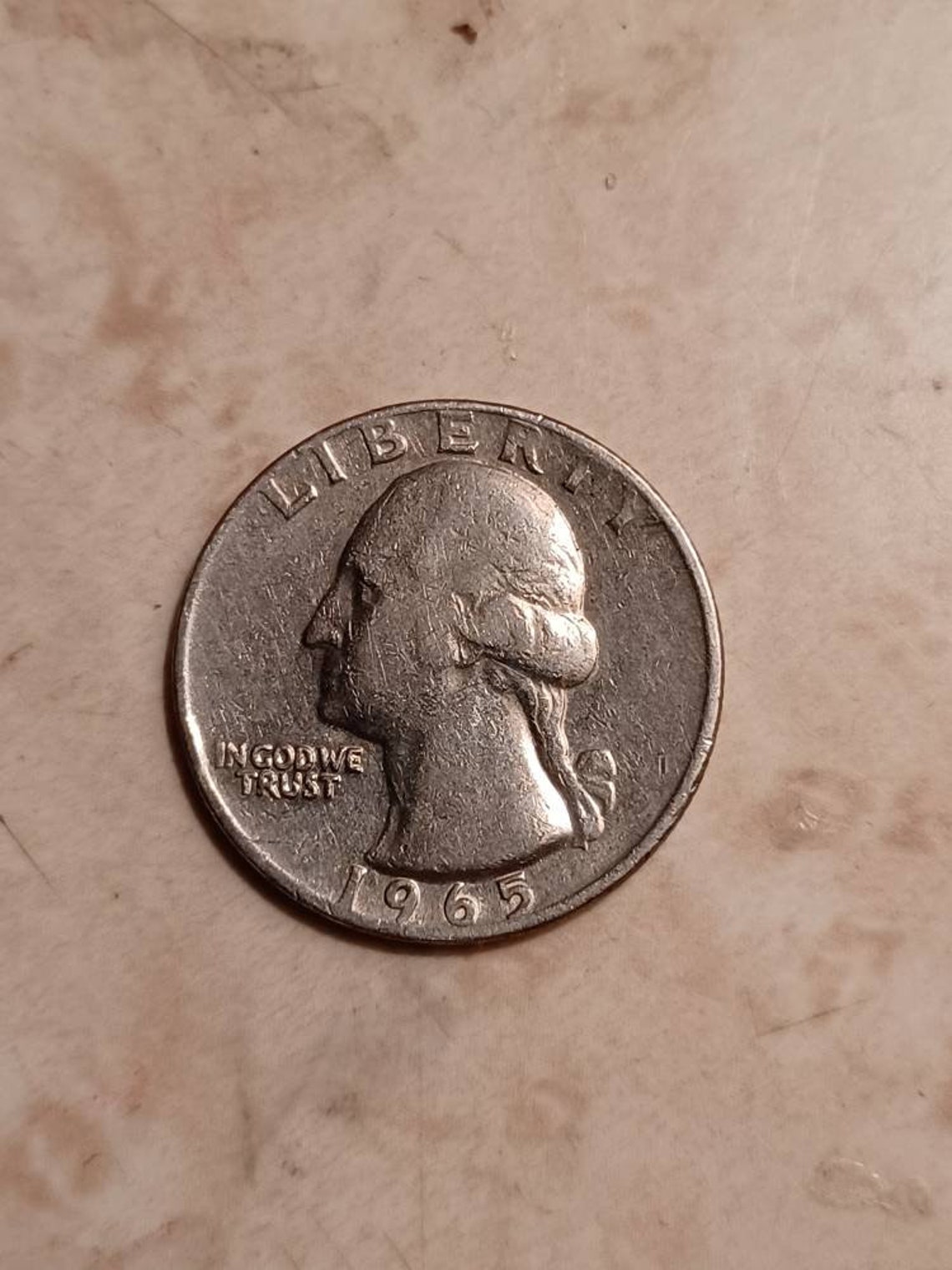 1965 Error Quarter Coin Etsy