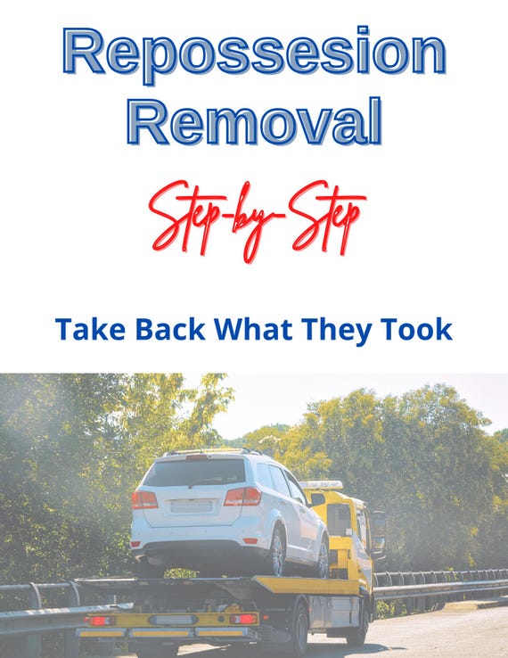 Repossession Dispute Kit | Step-by-Step Guide I 3 Round Dispute Credit Repair Letters