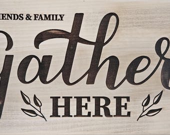 Friends & Family Gather Here Sign